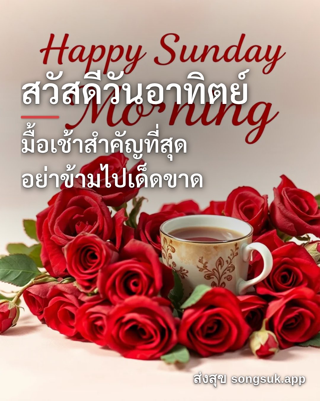 รูปอวยพร สวัสดีวันอาทิตย์
มื้อเช้าสำคัญที่สุด
อย่าข้ามไปเด็ดขาด จากส่งสุข