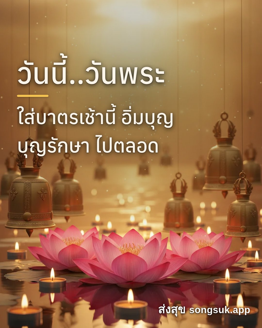 ตัวอย่างรูปอวยพรจากแอป ส่งสุข