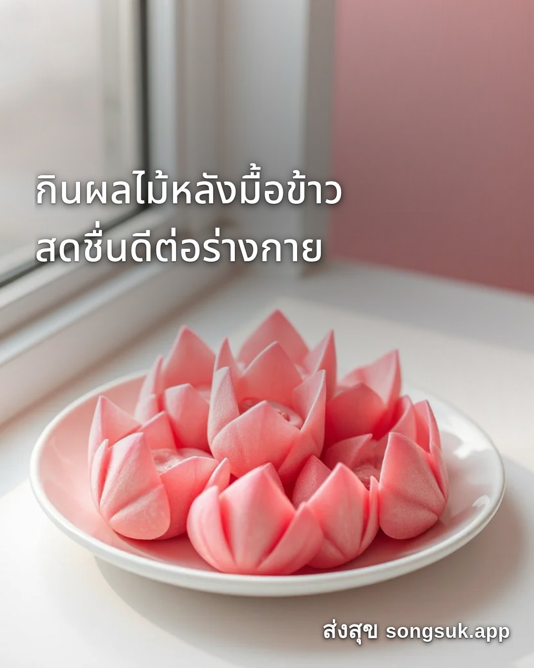 รูปอวยพร สวัสดีวันอังคาร
กินผลไม้หลังมื้อข้าว
สดชื่นดีต่อร่างกาย จากส่งสุข