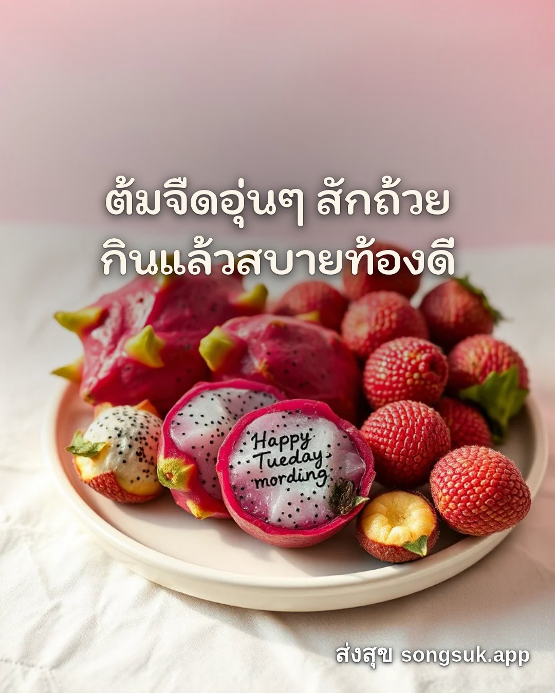 รูปอวยพร สวัสดีวันอังคาร
ต้มจืดอุ่นๆ สักถ้วย
กินแล้วสบายท้องดี จากส่งสุข