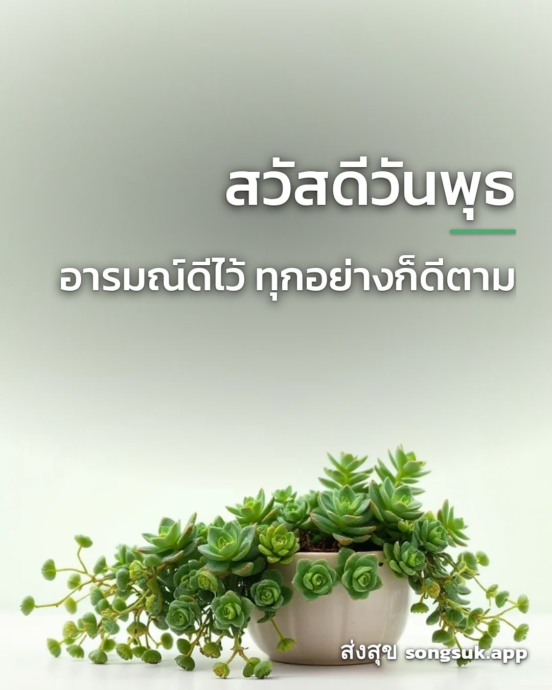 รูปอวยพร สวัสดีวันพุธ
อารมณ์ดีไว้ ทุกอย่างก็ดีตาม จากส่งสุข