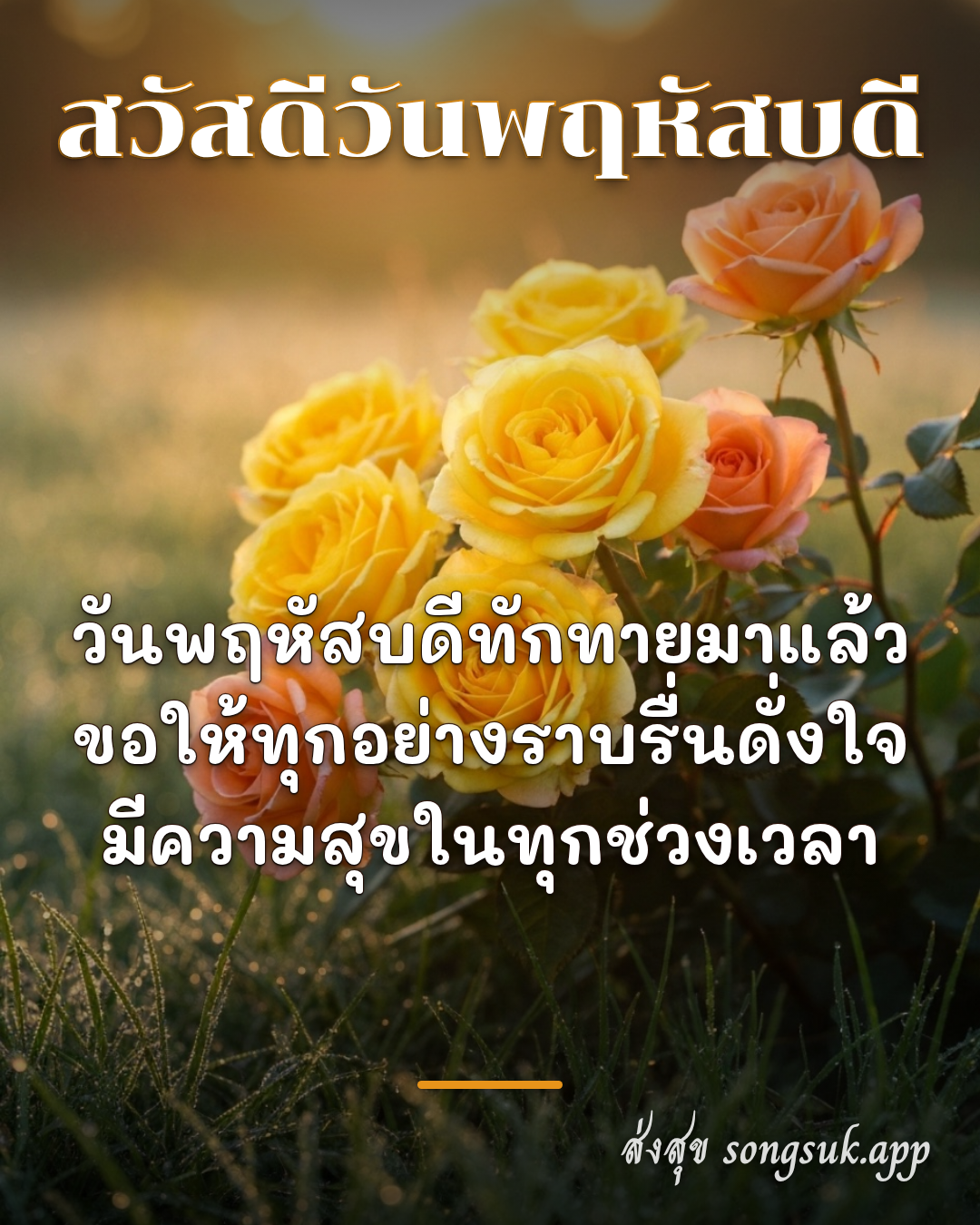 รูปอวยพร สวัสดีวันพฤหัสบดี
วันพฤหัสบดีทักทายมาแล้ว
ขอให้ทุกอย่างราบรื จากส่งสุข