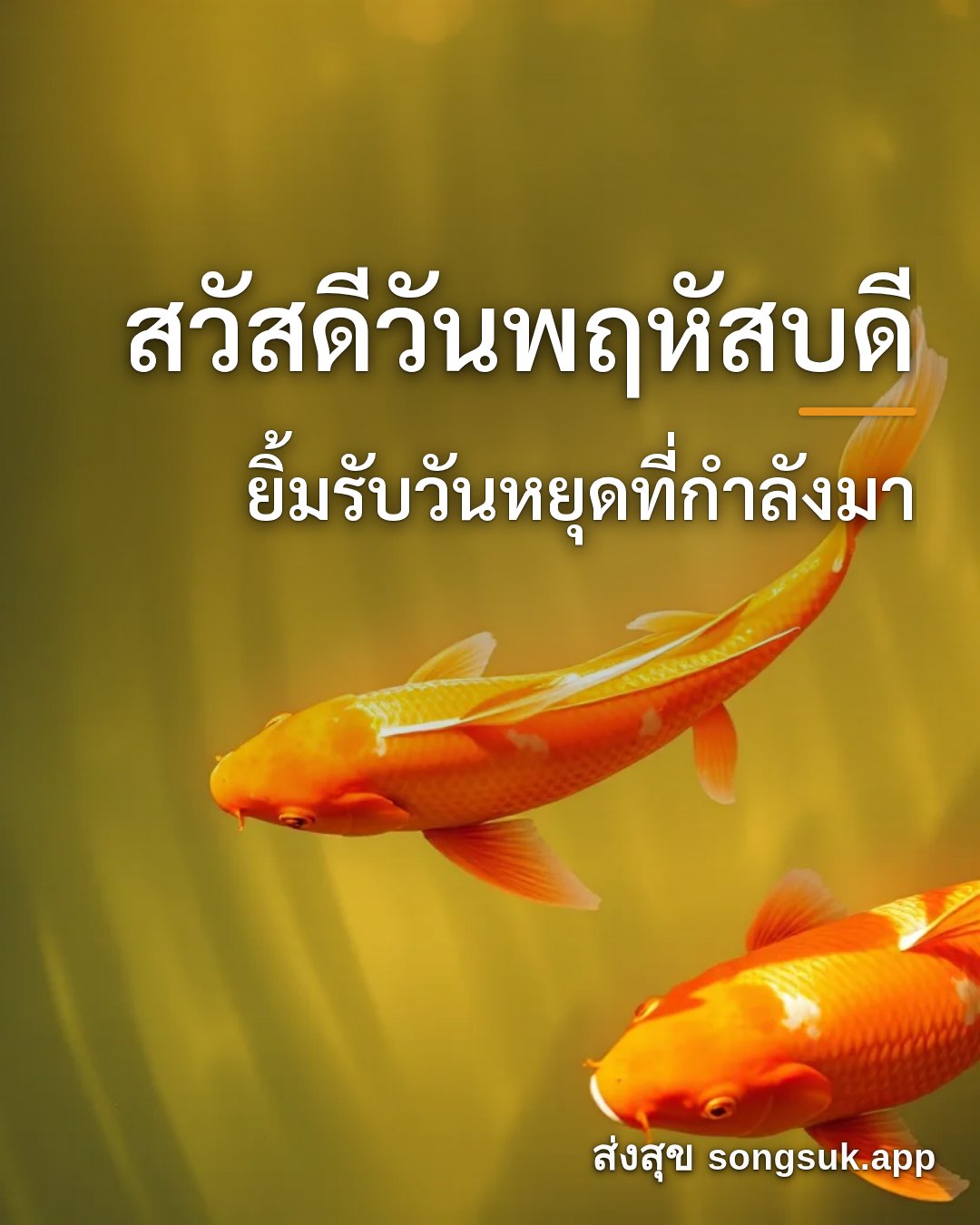 รูปอวยพร สวัสดีวันพฤหัสบดี
ยิ้มรับวันหยุดที่กำลังมา จากส่งสุข