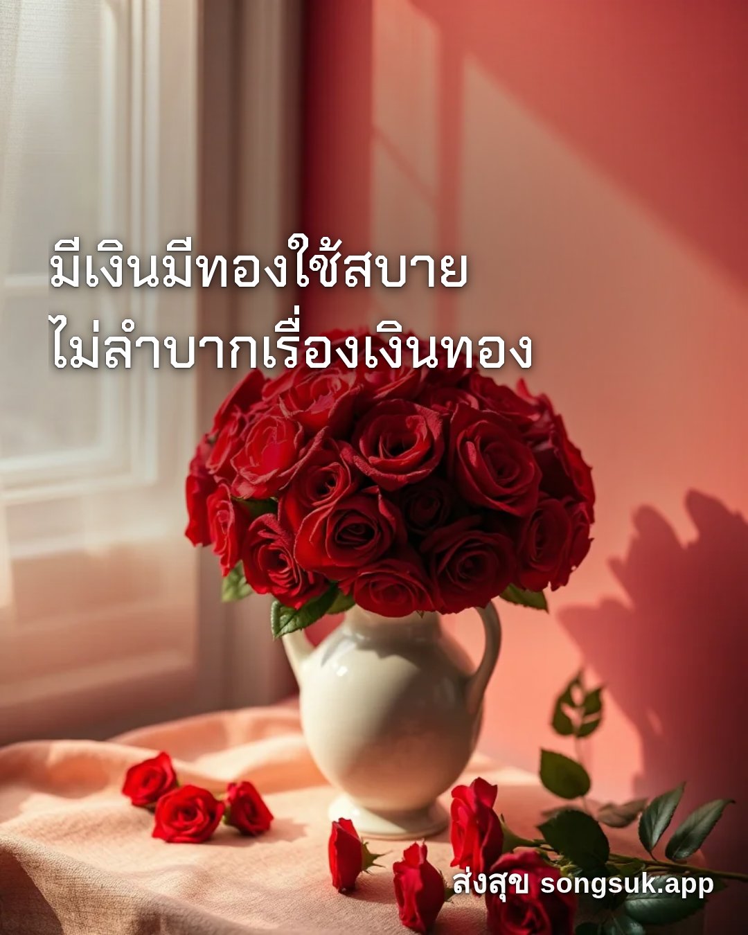 รูปอวยพร สวัสดีวันอาทิตย์
มีเงินมีทองใช้สบาย
ไม่ลำบากเรื่องเงินทอง จากส่งสุข