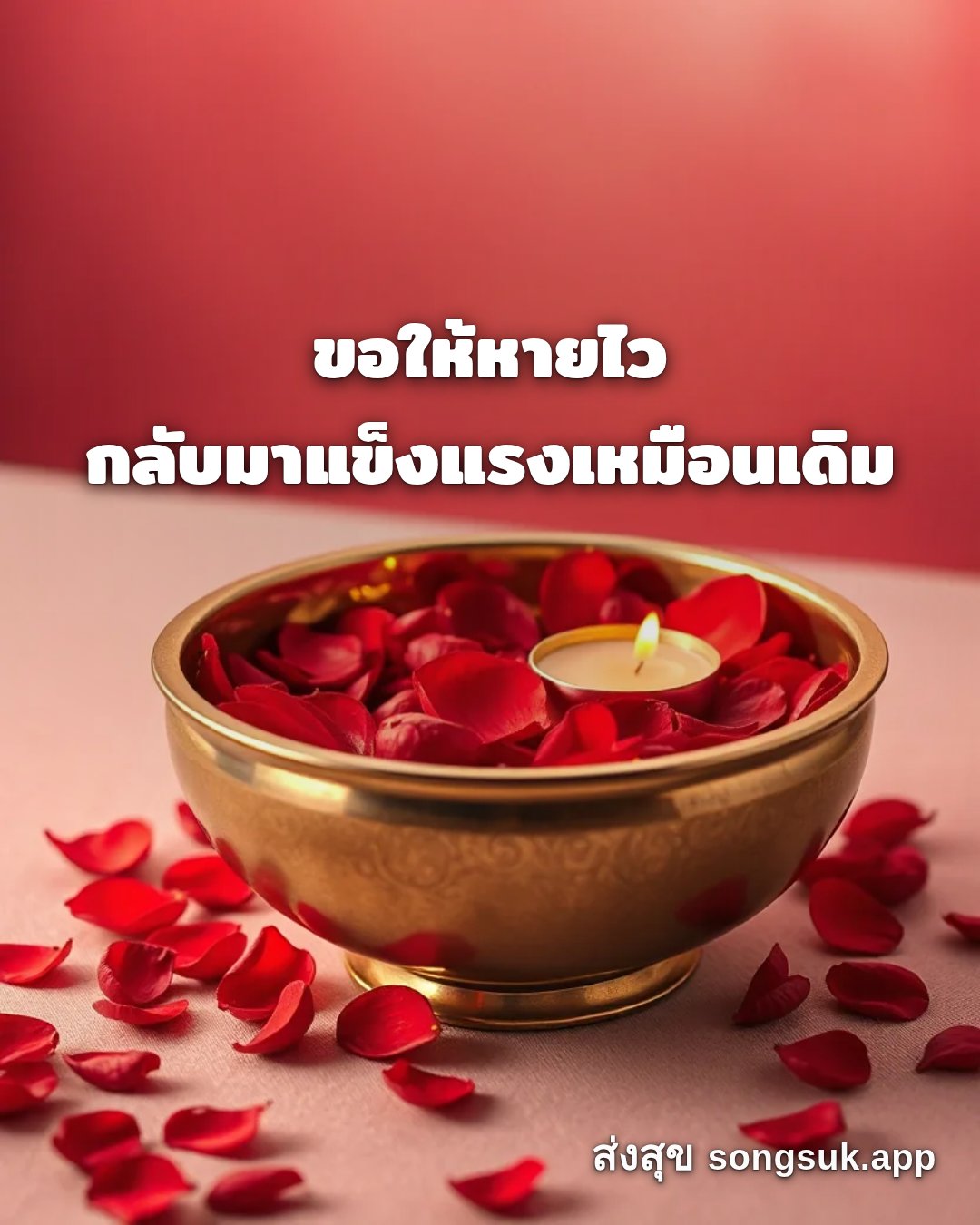 รูปอวยพร สวัสดีวันอาทิตย์
ขอให้หายไว
กลับมาแข็งแรงเหมือนเดิม จากส่งสุข