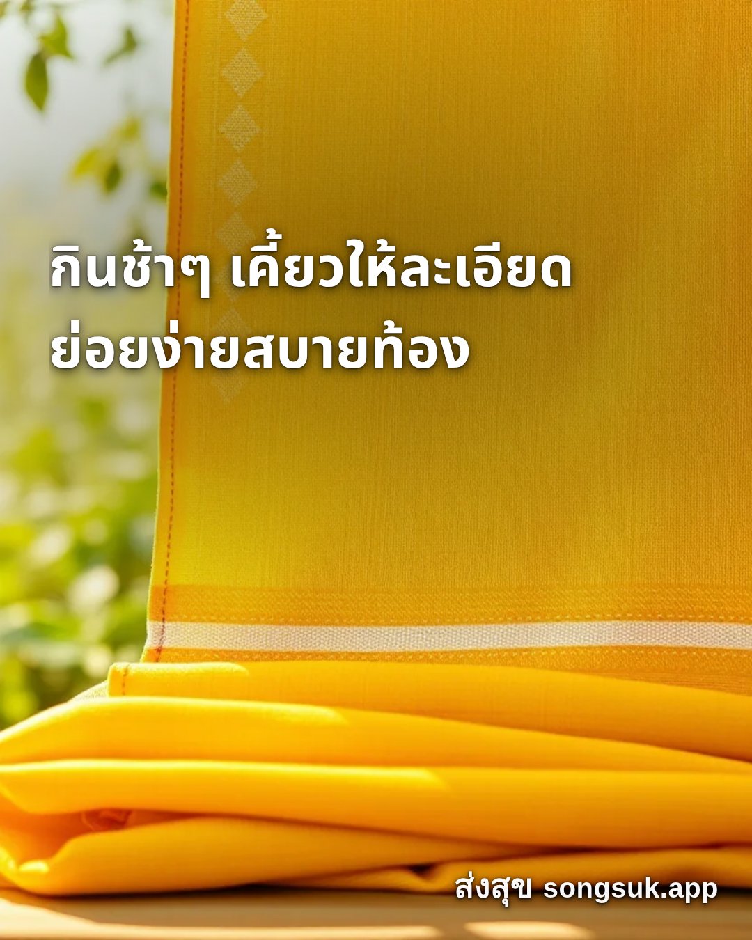 รูปอวยพร สวัสดีวันจันทร์
กินช้าๆ เคี้ยวให้ละเอียด
ย่อยง่ายสบายท้อง จากส่งสุข