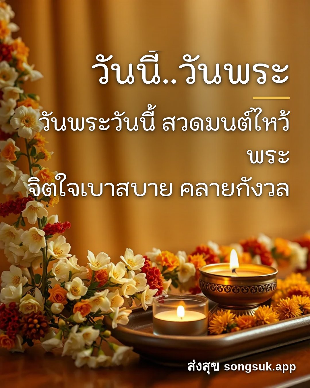 รูปอวยพร วันนี้..วันพระ
วันพระวันนี้ สวดมนต์ไหว้พระ
จิตใจเบาสบาย คลาย จากส่งสุข
