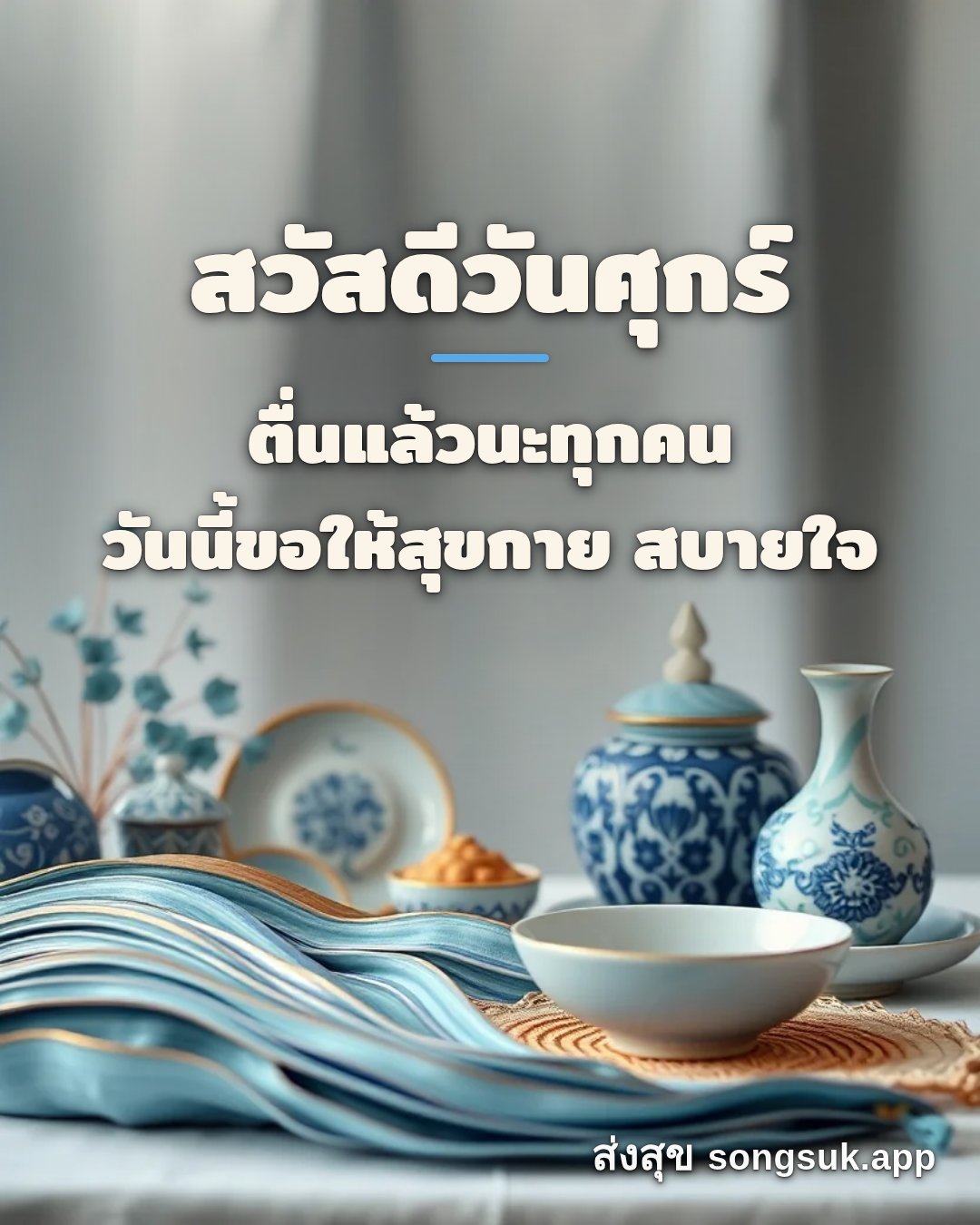 สวัสดีวันศุกร์ ตื่นแล้วนะทุกคน วันนี้ขอให้สุขกาย สบายใจ