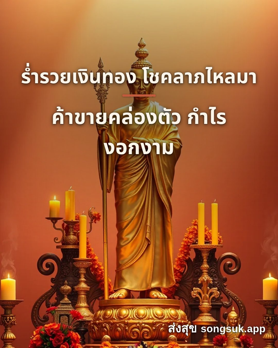 รูปอวยพร ร่ำรวยเงินทอง โชคลาภไหลมา
ค้าขายคล่องตัว กำไรงอกงาม จากส่งสุข