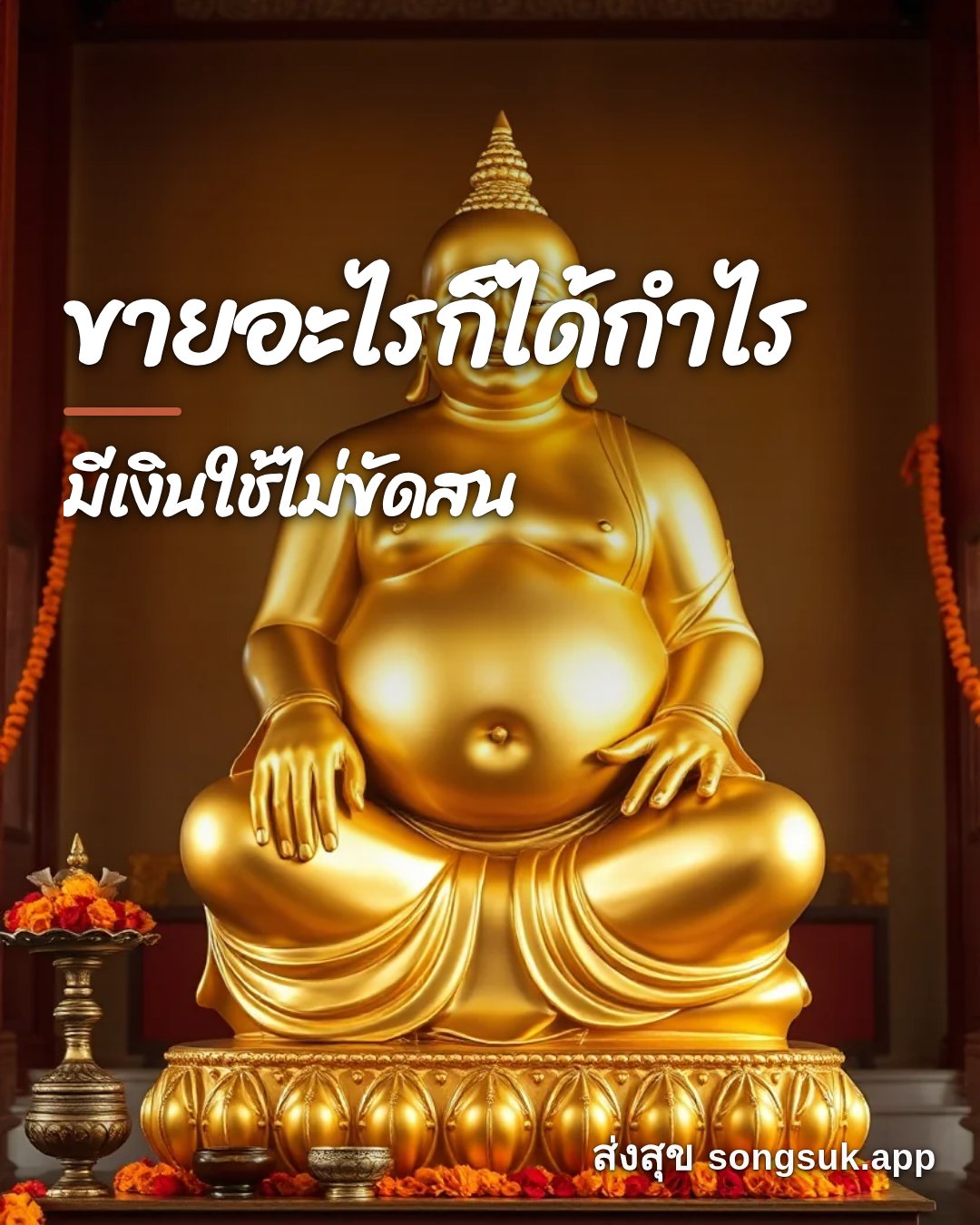 รูปอวยพร ขายอะไรก็ได้กำไร
มีเงินใช้ไม่ขัดสน จากส่งสุข