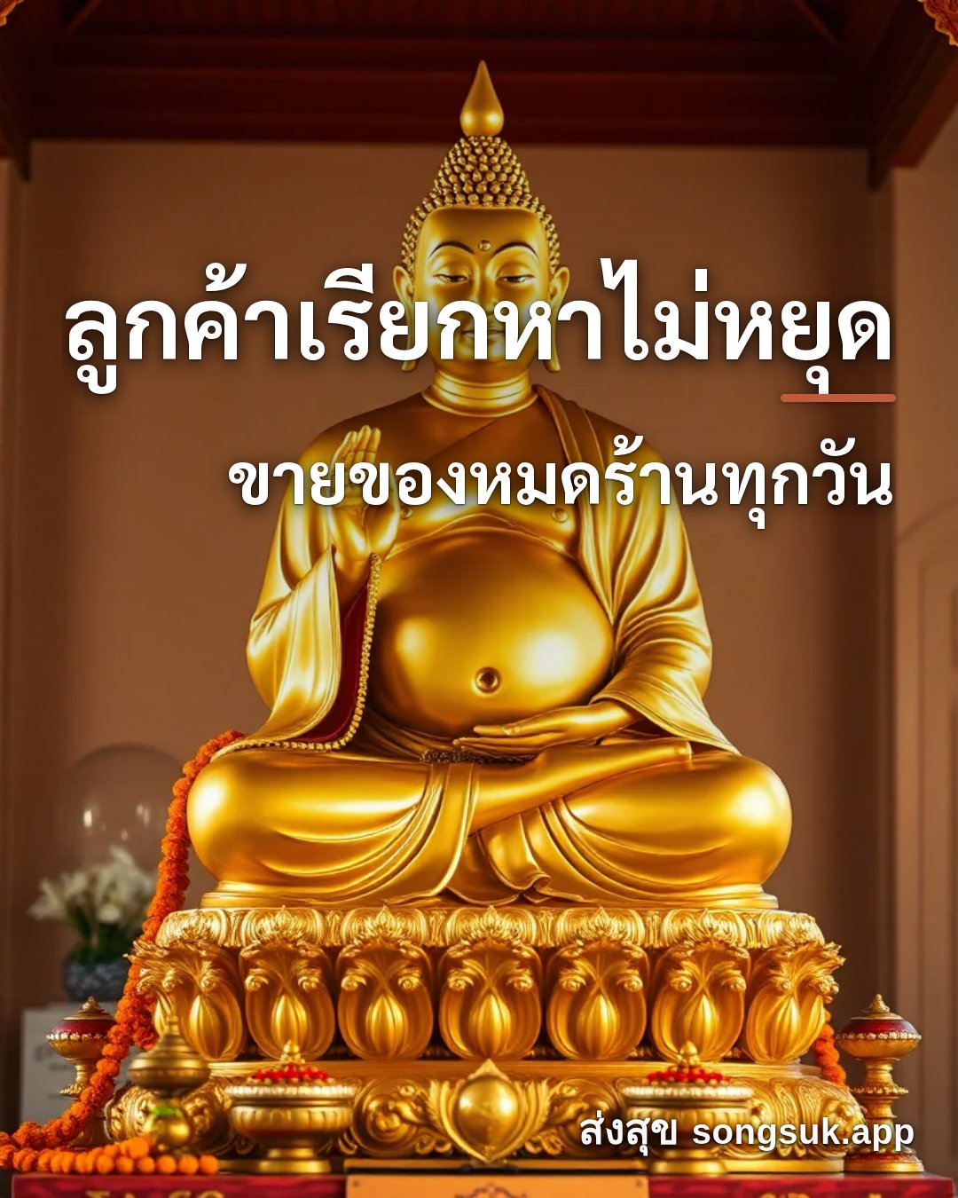 รูปอวยพร ลูกค้าเรียกหาไม่หยุด
ขายของหมดร้านทุกวัน จากส่งสุข