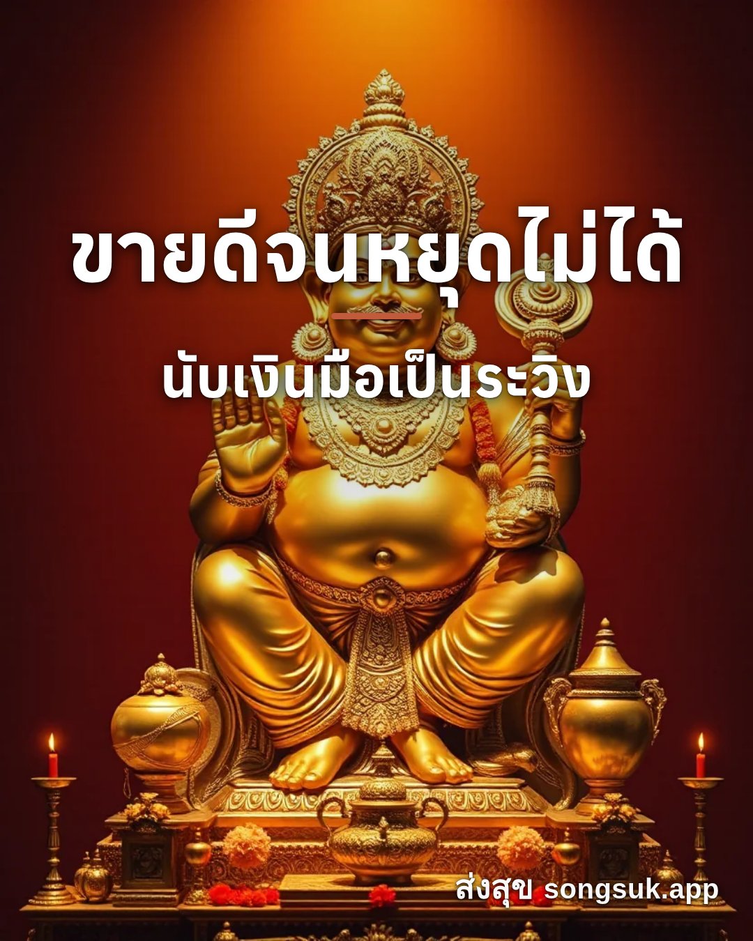 รูปอวยพร ขายดีจนหยุดไม่ได้
นับเงินมือเป็นระวิง จากส่งสุข