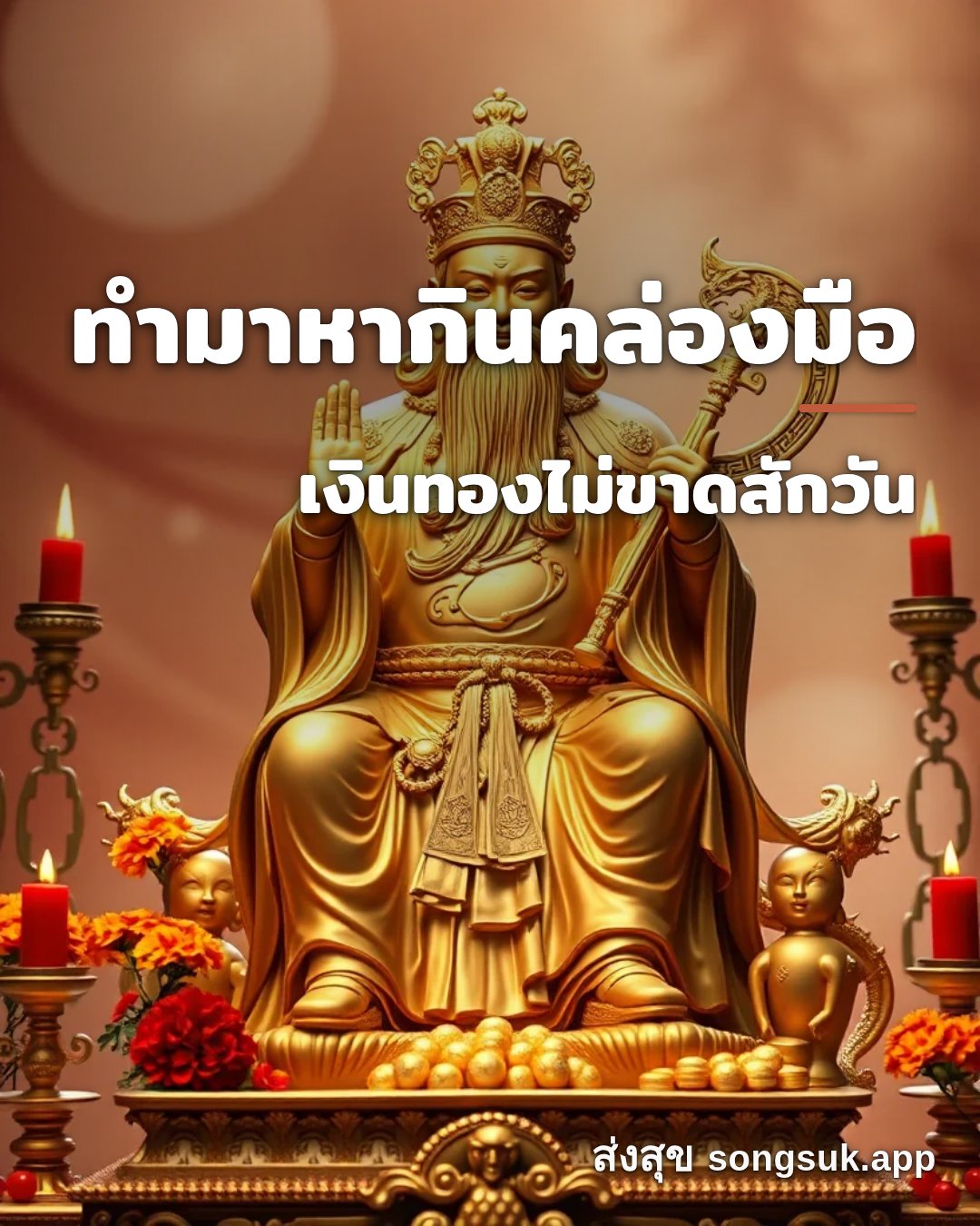รูปอวยพร ทำมาหากินคล่องมือ
เงินทองไม่ขาดสักวัน จากส่งสุข