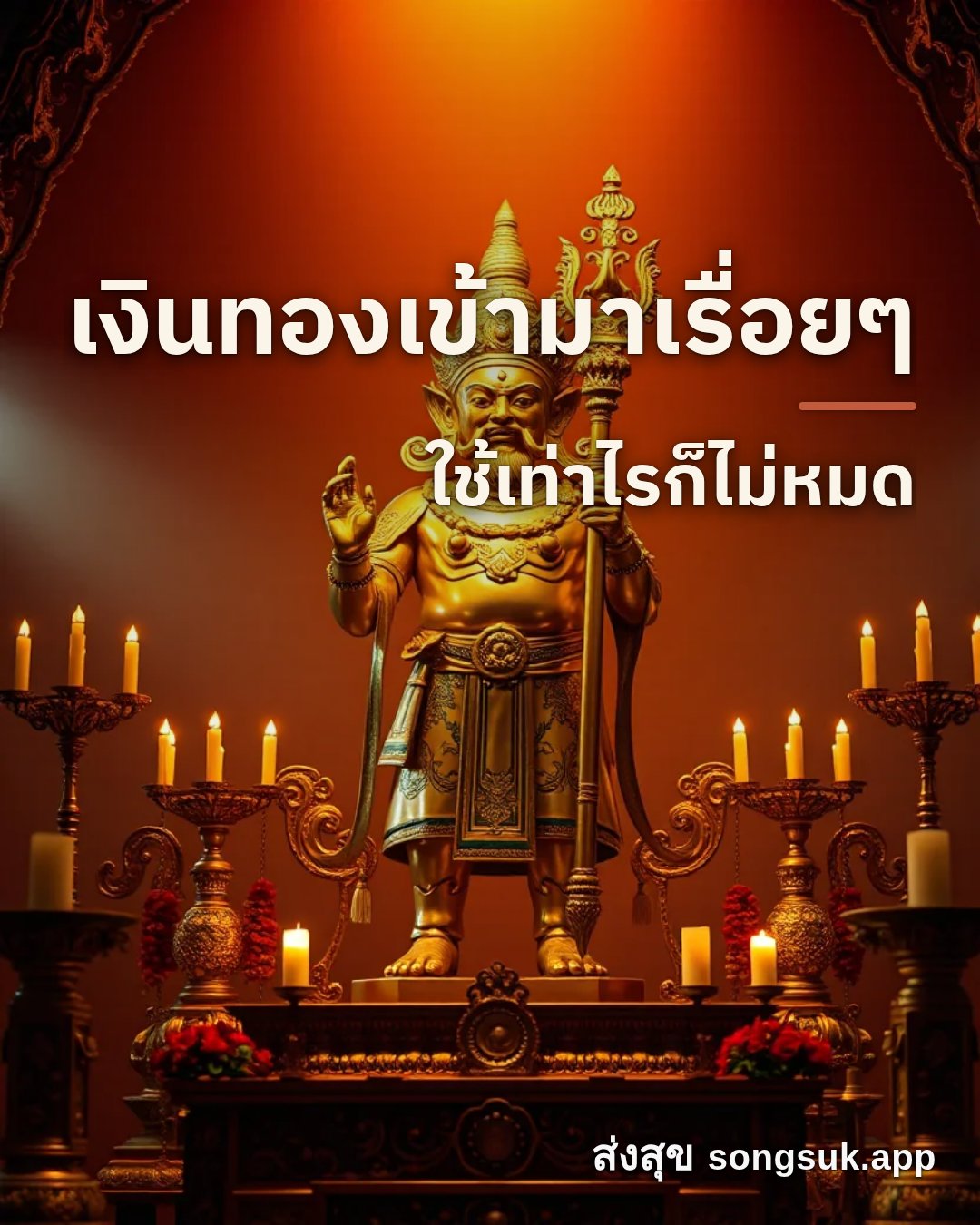 รูปอวยพร เงินทองเข้ามาเรื่อยๆ
ใช้เท่าไรก็ไม่หมด จากส่งสุข
