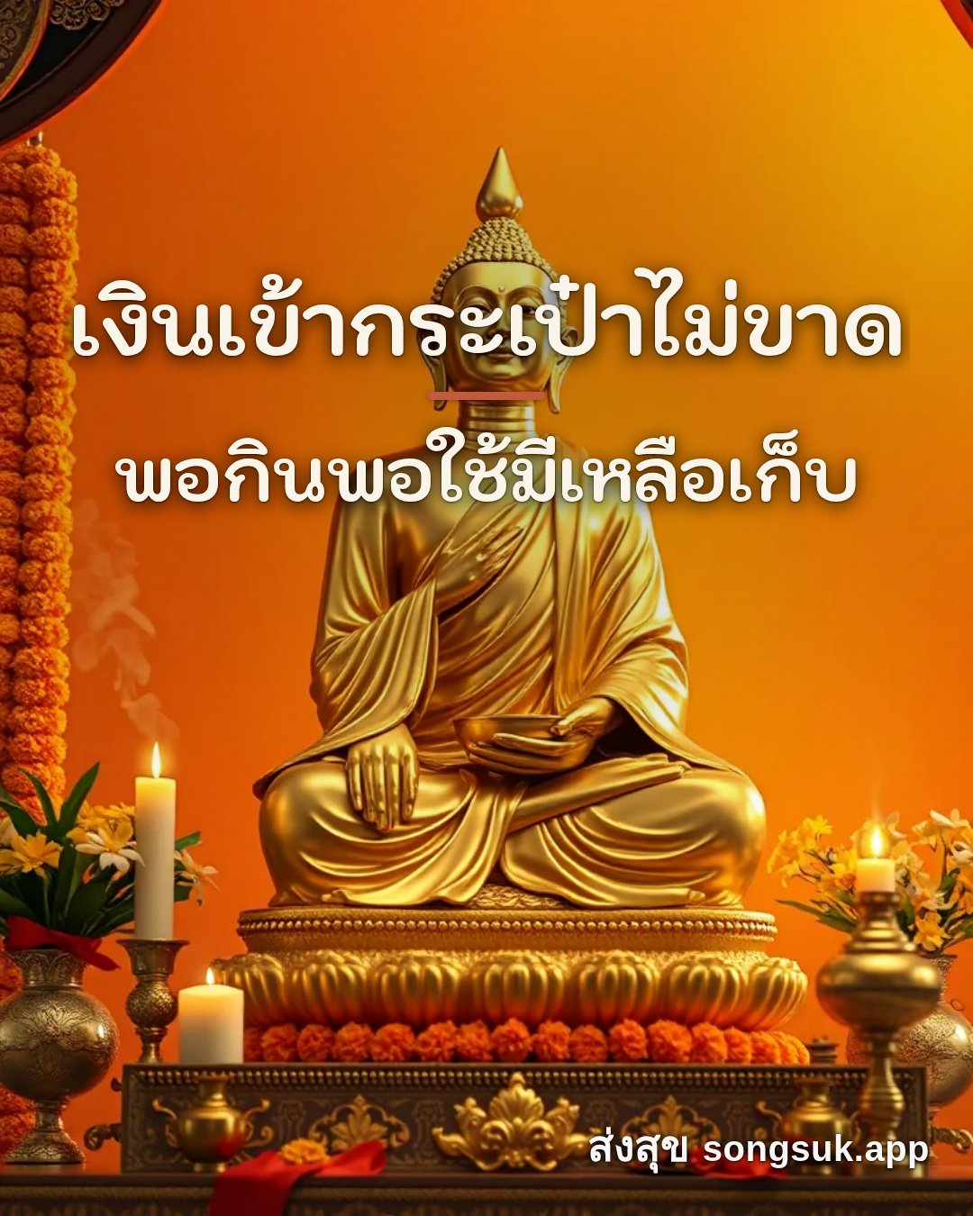 รูปอวยพร เงินเข้ากระเป๋าไม่ขาด
พอกินพอใช้มีเหลือเก็บ จากส่งสุข
