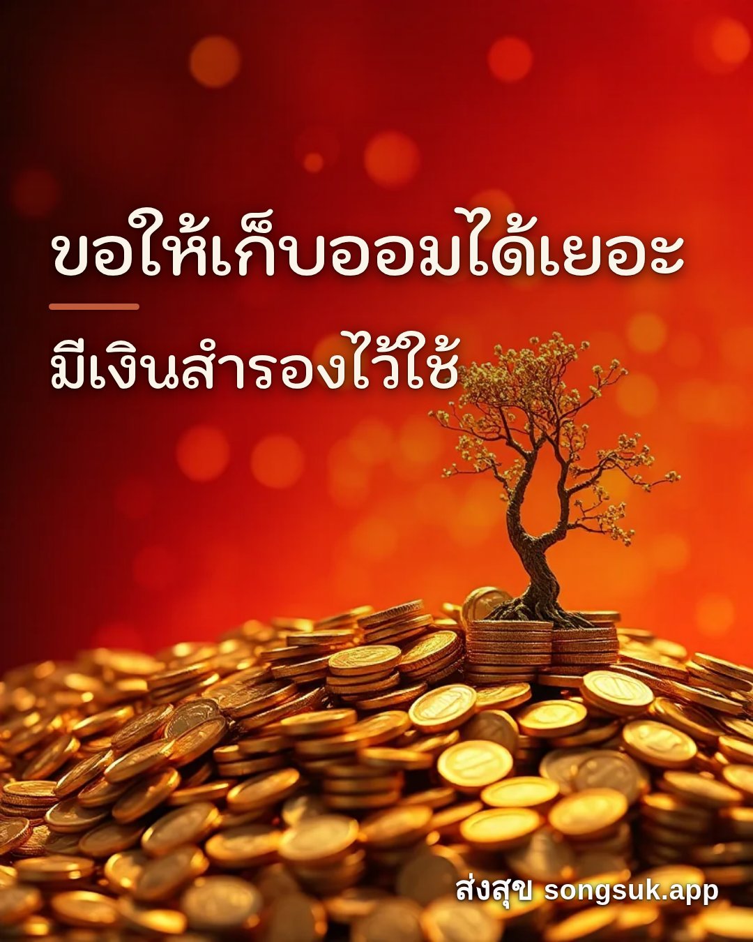 รูปอวยพร ขอให้เก็บออมได้เยอะ
มีเงินสำรองไว้ใช้ จากส่งสุข