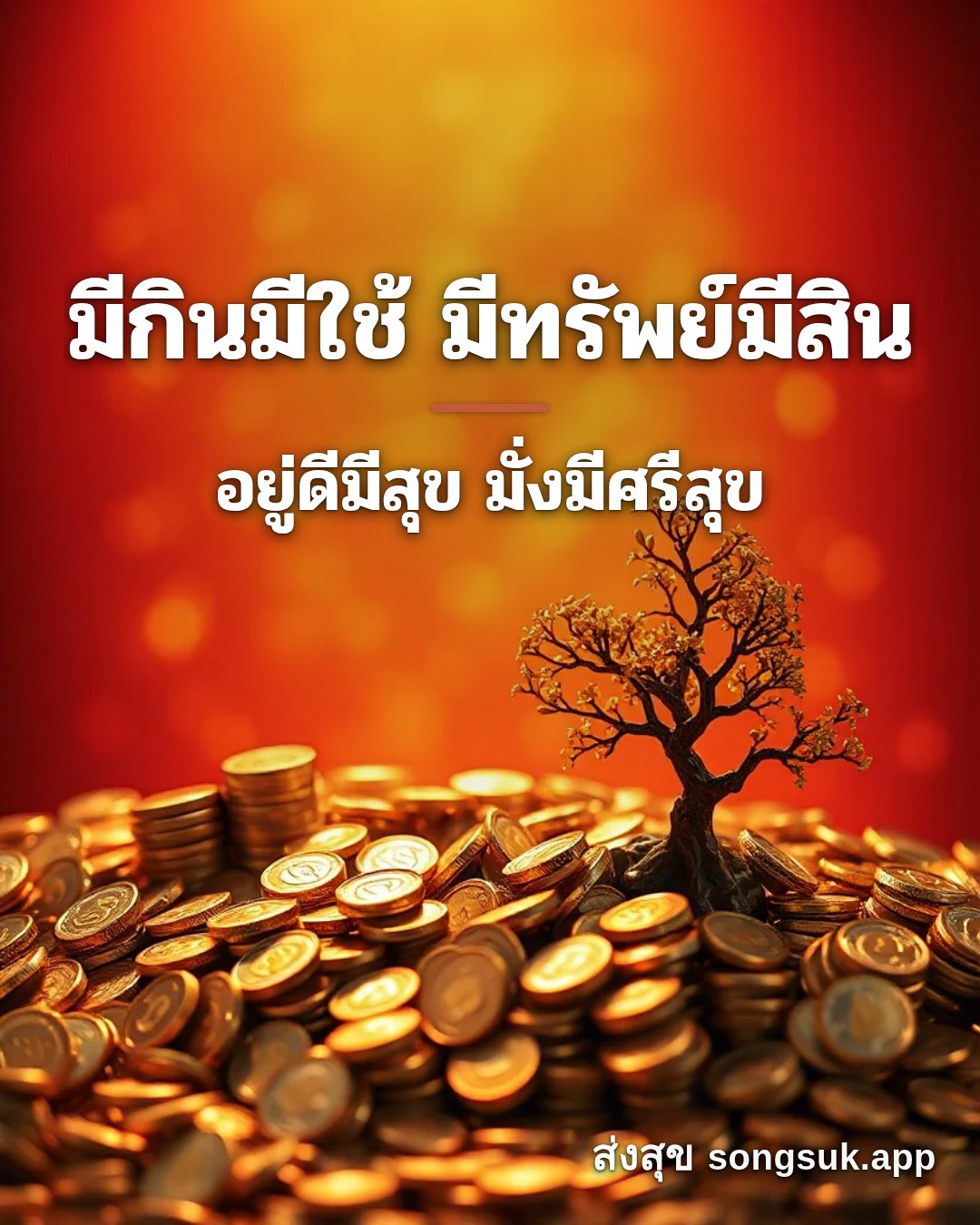 รูปอวยพร มีกินมีใช้ มีทรัพย์มีสิน
อยู่ดีมีสุข มั่งมีศรีสุข จากส่งสุข
