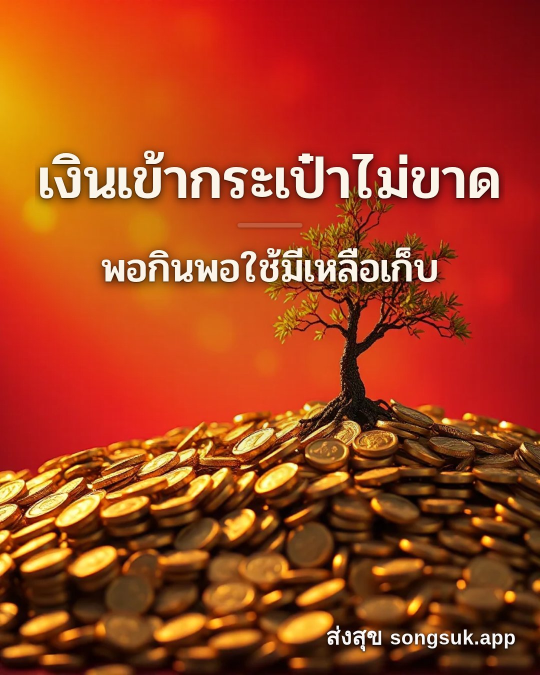รูปอวยพร เงินเข้ากระเป๋าไม่ขาด
พอกินพอใช้มีเหลือเก็บ จากส่งสุข