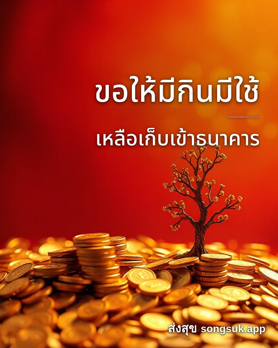 รูปอวยพร ขอให้มีกินมีใช้
เหลือเก็บเข้าธนาคาร จากส่งสุข