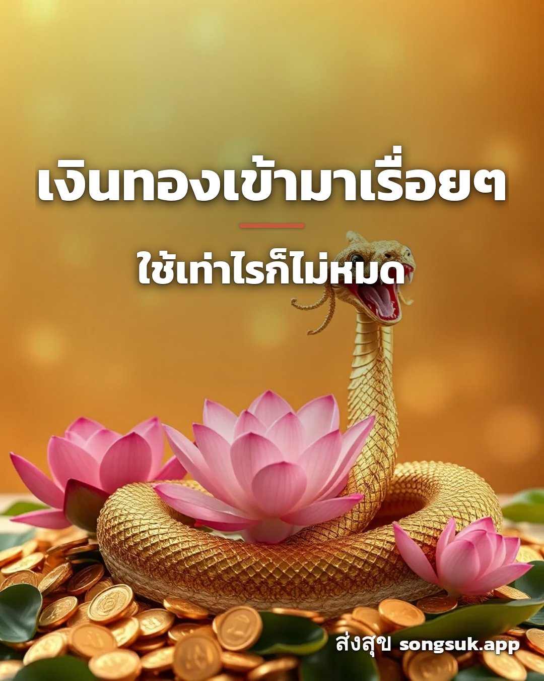 รูปอวยพร เงินทองเข้ามาเรื่อยๆ
ใช้เท่าไรก็ไม่หมด จากส่งสุข