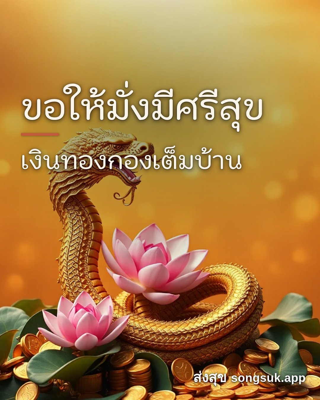 รูปอวยพร ขอให้มั่งมีศรีสุข
เงินทองกองเต็มบ้าน จากส่งสุข